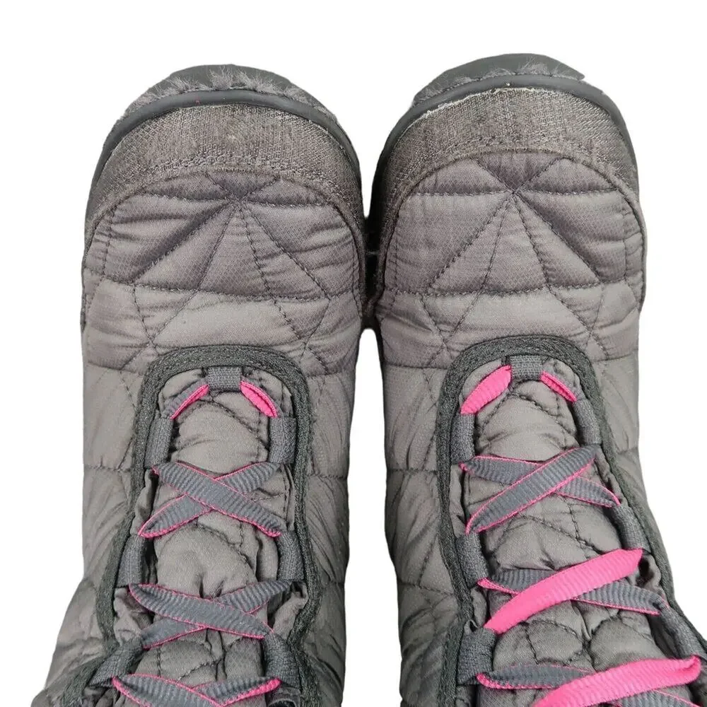 Columbia Shoes Youth 5 Boots Winter Snow Minx Waterproof Lace Up Insulated Grey